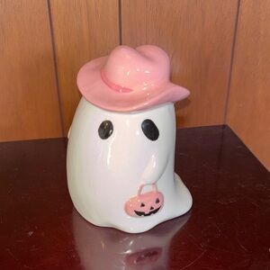 Pink Hat Ghost Figurine
